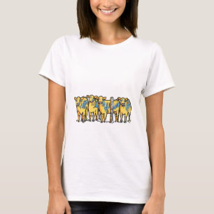 Camiseta Gráfica de Vaca Novedosa con la Frase Hue