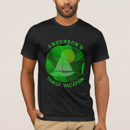 Camiseta gráfica de vacaciones de familia tropical