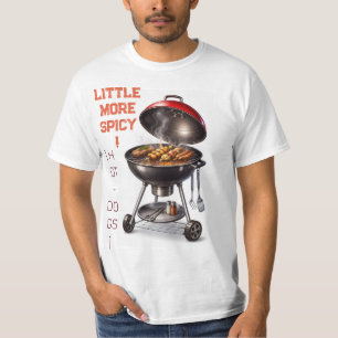 Camiseta gráfica de valor de parrilla BBQ un poco