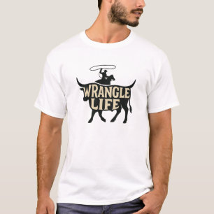 Camiseta Gráfica de vaquero Wrangler negro vintage