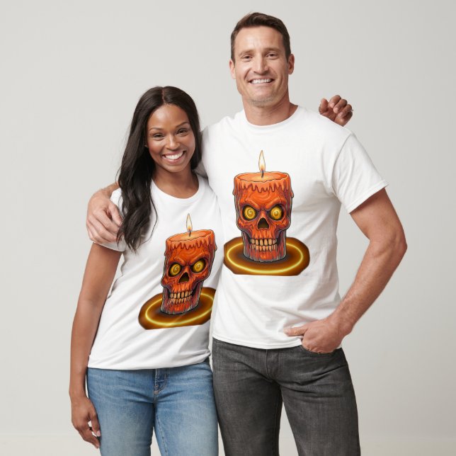 Camiseta gráfica de vela de cráneo derretido espel (Unisexo)