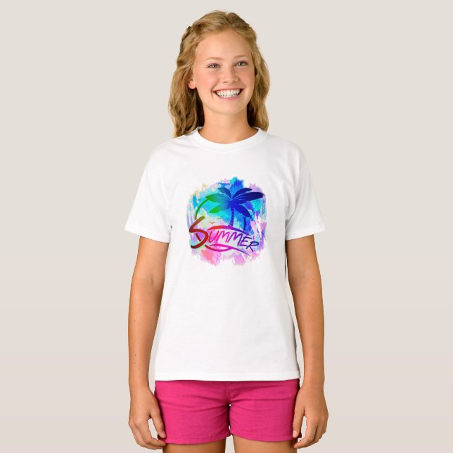 Camiseta gráfica de verano (Anverso completo)