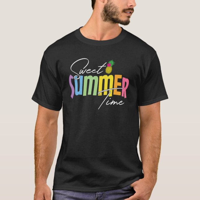 Camiseta Gráfica de verano dulce y colorido (Anverso)