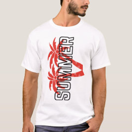 Camiseta gráfica de verano en negrita | Rojo tropi