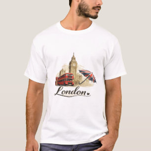 Camiseta gráfica de viaje a Londres para hombres