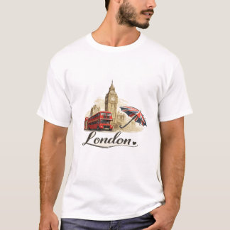 Camiseta gráfica de viaje a Londres para hombres