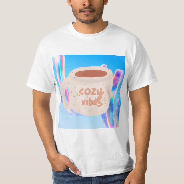 Camiseta gráfica de vibraciones acogedoras (Anverso)