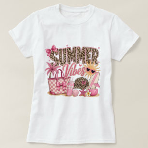 Camiseta gráfica de vibraciones de verano con clas