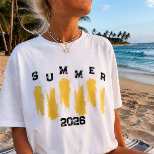 Camiseta gráfica de vibras doradas de verano Camis