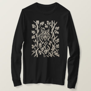 Camiseta Gráfica de vida silvestre del bosque de lince rojo