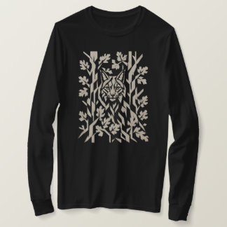 Camiseta Gráfica de vida silvestre del bosque de lince rojo