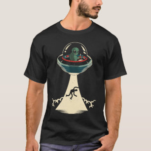 Camiseta Gráfica de videojuegos Alien Flying Saucer Video G
