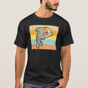 Camiseta Gráfica de vintage de delfín animal marino