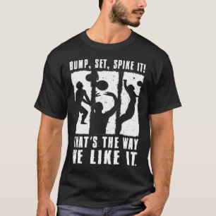 Camiseta Gráfica de voleibol Bump Set Spike It Voleibol Pl