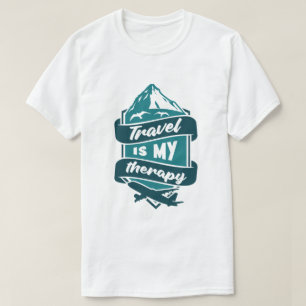 Camiseta gráfica de Wanderlust 'Viajar es mi terap