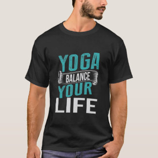 Camiseta gráfica de yoga equilibra tu vida con dis