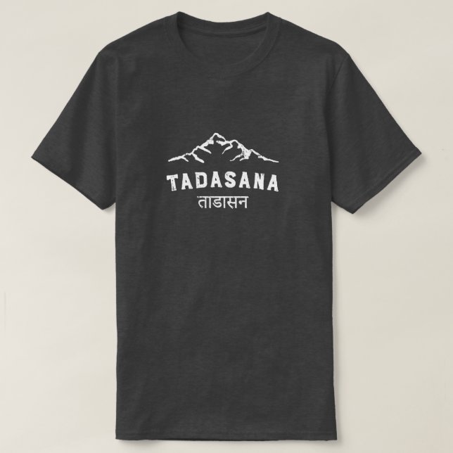Camiseta Gráfica de yoga Tadasana masculina (Diseño del anverso)