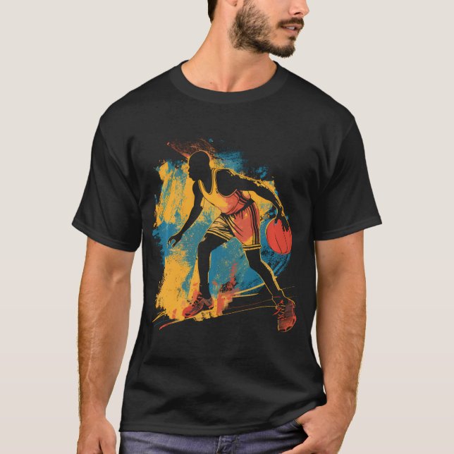 Camiseta Gráfica Del Baloncesto Para Niños (Anverso)
