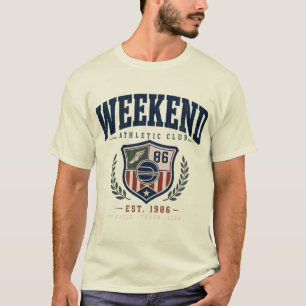 Camiseta gráfica del club atlético Vintage Weekend