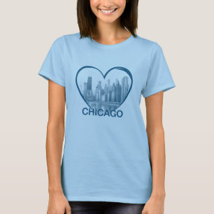 Camiseta gráfica del corazón de la línea aérea de
