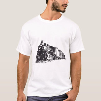 Camiseta gráfica del dibujo del tren - Esbozo artí