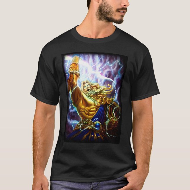 Camiseta gráfica del guerrero de Zeus de la (Anverso)