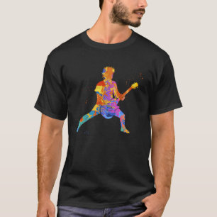 Camiseta Gráfica del guitarrista - Colorido diseño guitaris