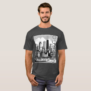 Camiseta gráfica del horizonte de Chicago 