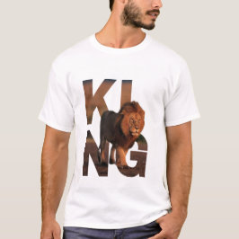 Camiseta gráfica del león rey moderno - Tipografía