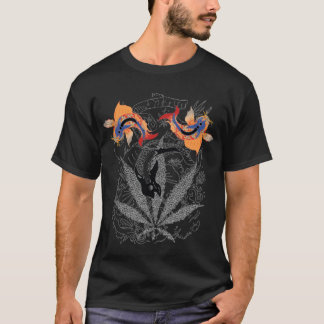 Camiseta gráfica del negro del triple de los