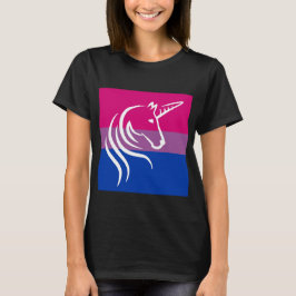 Camiseta gráfica del orgullo del BI del unicornio