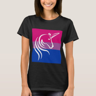 Camiseta gráfica del orgullo del BI del unicornio