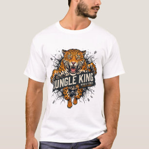 Camiseta Gráfica del Rey Jaguar de la Selva, Rugid