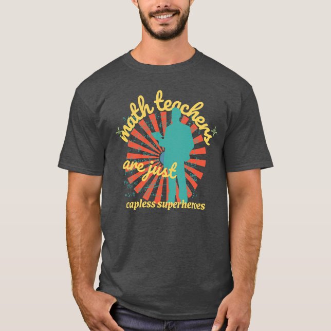 Camiseta Gráfica del tutor de matemáticas retro para profes (Anverso)