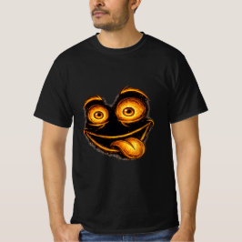 Camiseta gráfica divertida con cara loca para homb