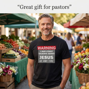 Camiseta gráfica divertida de advertencia cristian