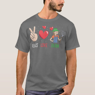 Camiseta Gráfica divertida de amor por la paz de las granja