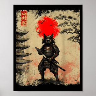 Camiseta gráfica divertida de arte japonés de gato