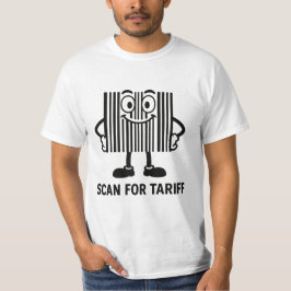 Camiseta Gráfica divertida de barcode de Personalizado negr