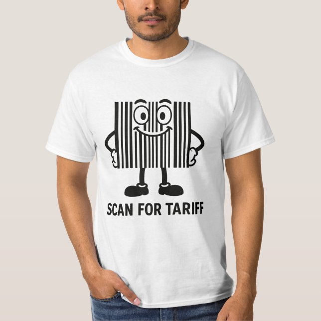 Camiseta Gráfica divertida de barcode de Personalizado negr (Anverso)