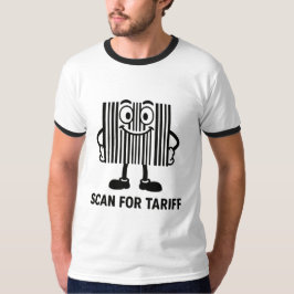 Camiseta Gráfica divertida de barcode de Personalizado negr