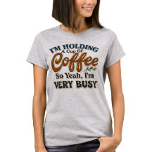 Camiseta gráfica divertida de café para mujeres