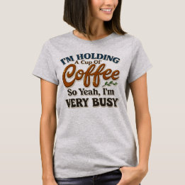 Camiseta gráfica divertida de café para mujeres