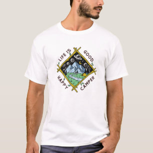 Camiseta Gráfica divertida de camping La Vida Retro Es Buen