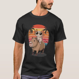 Camiseta Gráfica divertida de capibara y ajolote Retro Ajol