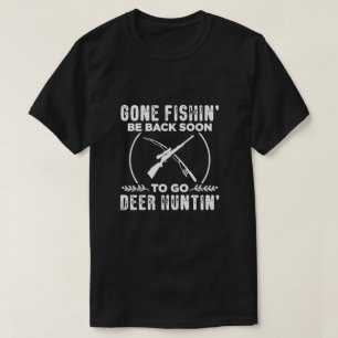 Camiseta Gráfica divertida de caza de pescadores para mujer
