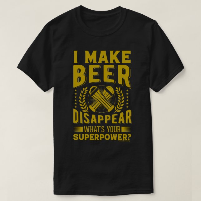 Camiseta gráfica divertida de cerveza – Superpoder (Diseño del anverso)