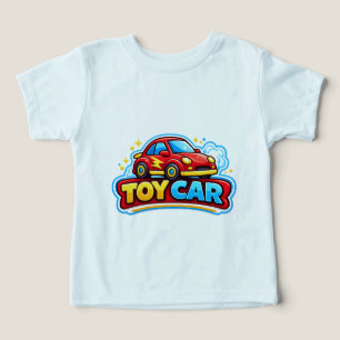 Camiseta gráfica divertida de coche de juguete par