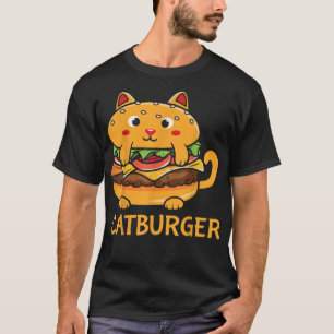 Camiseta Gráfica divertida de comida para gatos Kawaii Anim