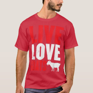 Camiseta Gráfica divertida de Farm Live Love Goats para las
